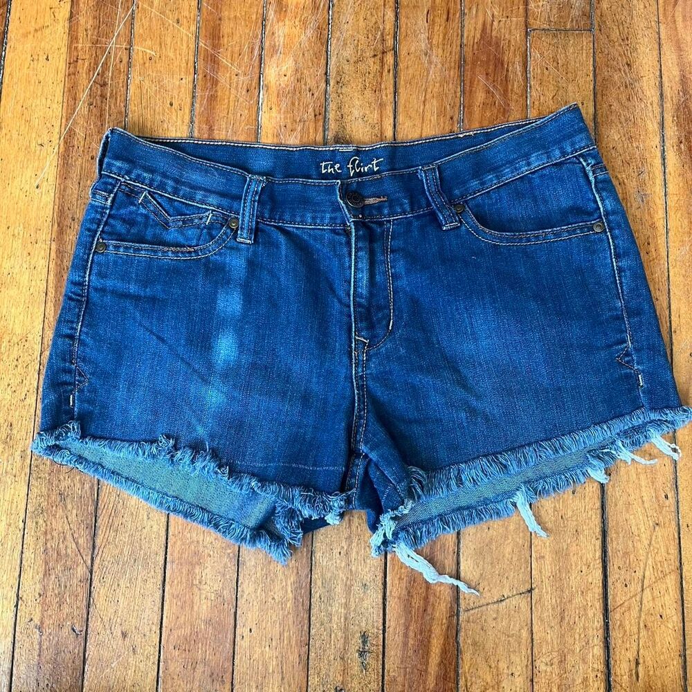 The Flirt Shorts Denim Women's 10 Blue and Navy Y2K
